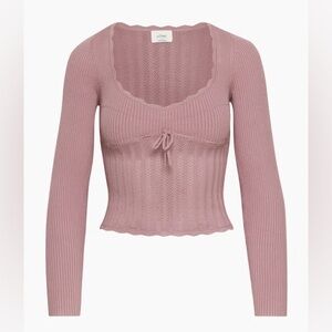 Aritzia Wilfred Soloist Sweater in Claremont Pink